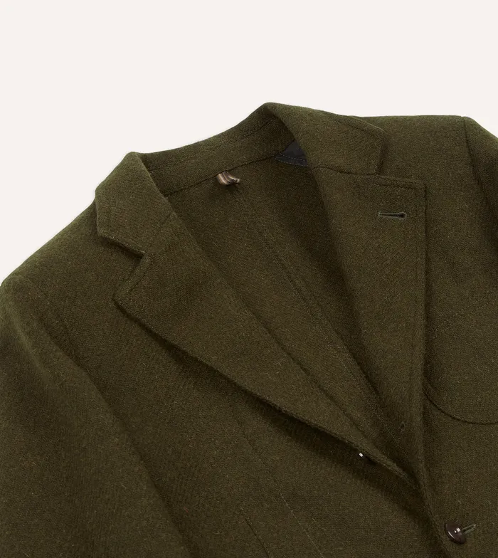 Drake039s Olive Harris Tweed Games Blazer Mk Vii Men Blazers