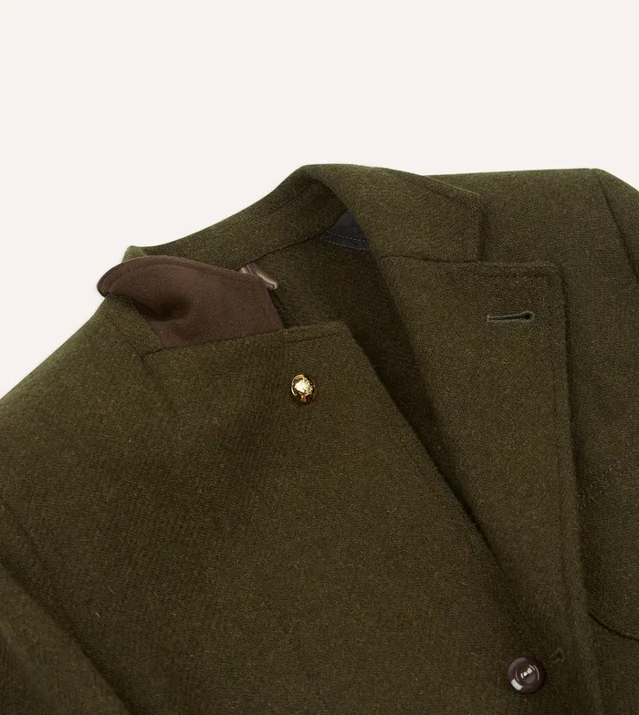 Drake039s Olive Harris Tweed Games Blazer Mk Vii Men Blazers