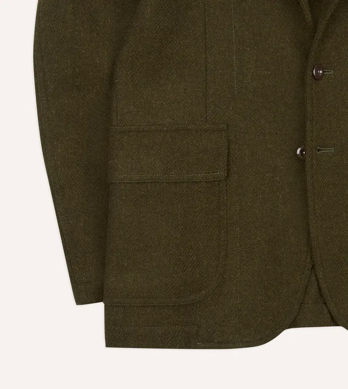 Drake039s Olive Harris Tweed Games Blazer Mk Vii Men Blazers