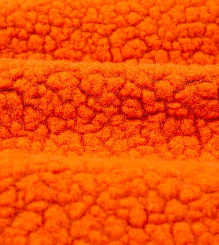 Drake039s Orange Boucle Wool Zip Fleece Jacket Men Fleeces