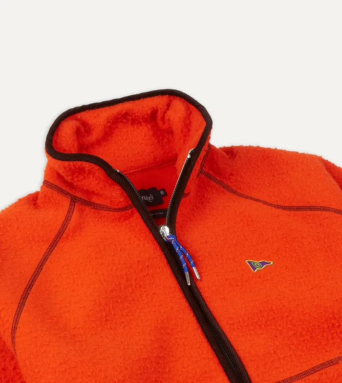 Drake039s Orange Casentino Wool HalfZip Pullover Fleece Men Fleeces