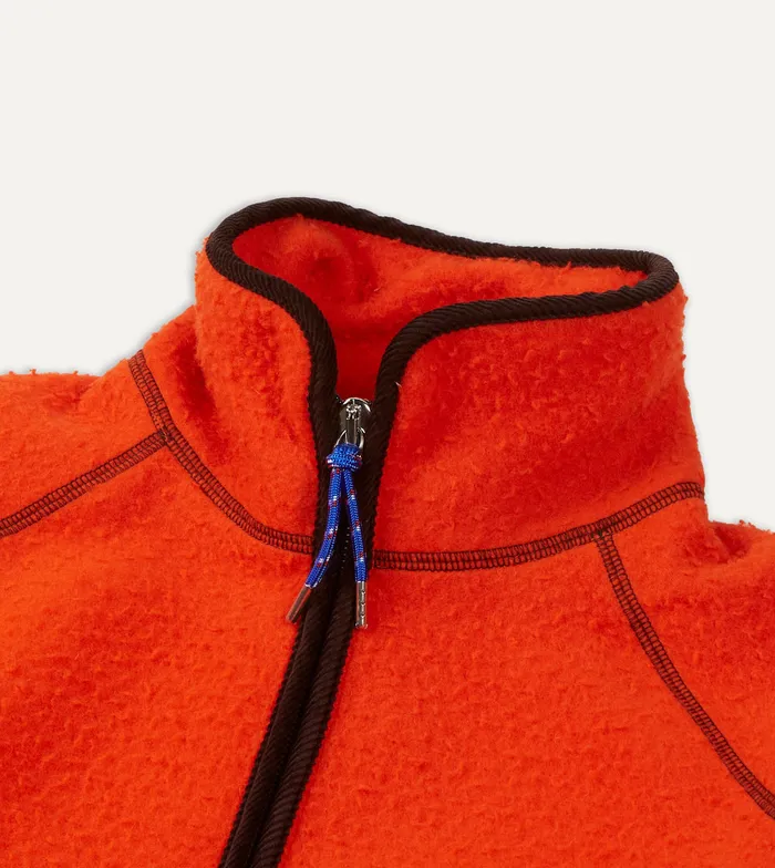 Drake039s Orange Casentino Wool HalfZip Pullover Fleece Men Fleeces