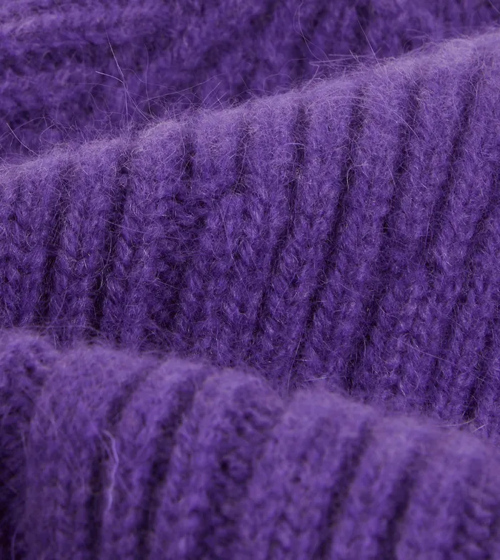 Drake039s Purple Angora Lambswool Ribbed Knit Cap Men Hats