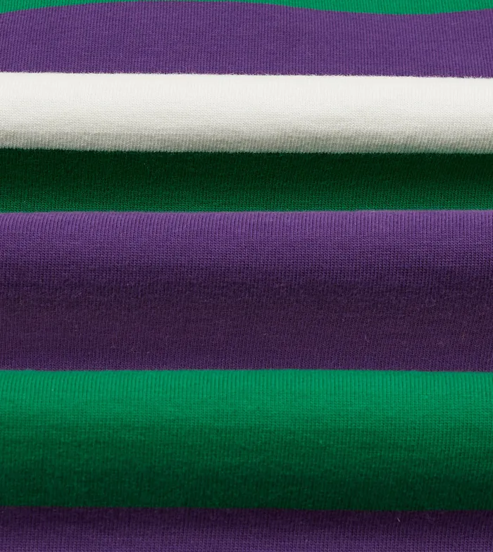 Drake039s Purple Green And White Stripe Cotton Rugby Shirt Men Polos and Sweatshirts