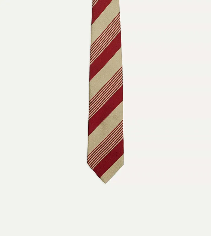 Drake039s Red And Gold Multi Stripe Silk Tipped Tie Men Striped Ties