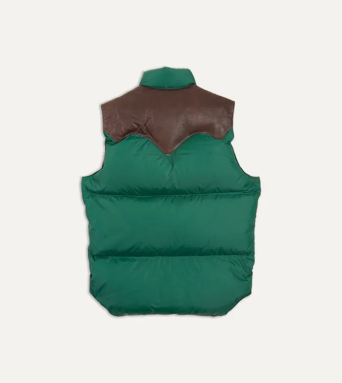 Drake039s Rocky Mountain Featherbed For Green Nylon Leather Christy Down Vest Men Coats and Jackets