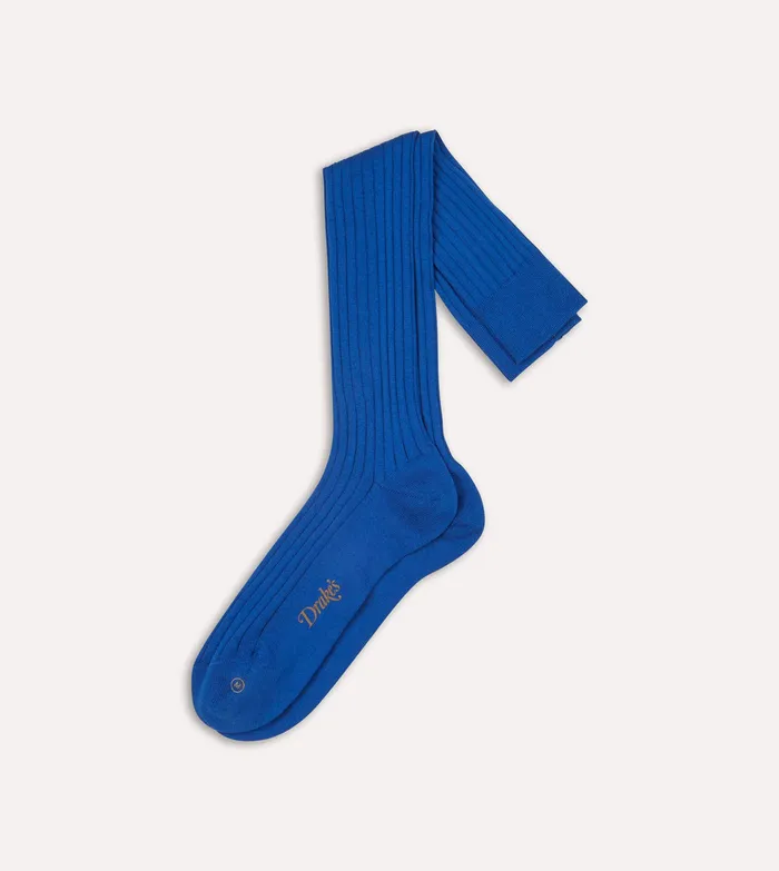 Drake039s Royal Blue Cotton OverTheCalf Socks Men Boxer Shorts and Socks