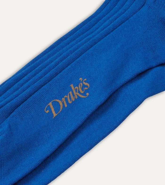 Drake039s Royal Blue Cotton OverTheCalf Socks Men Boxer Shorts and Socks