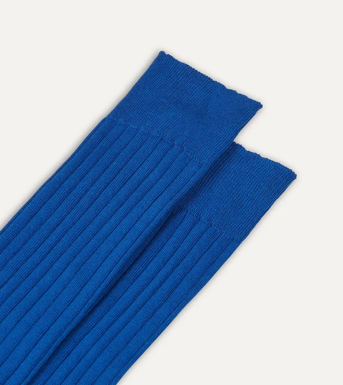 Drake039s Royal Blue Cotton OverTheCalf Socks Men Boxer Shorts and Socks