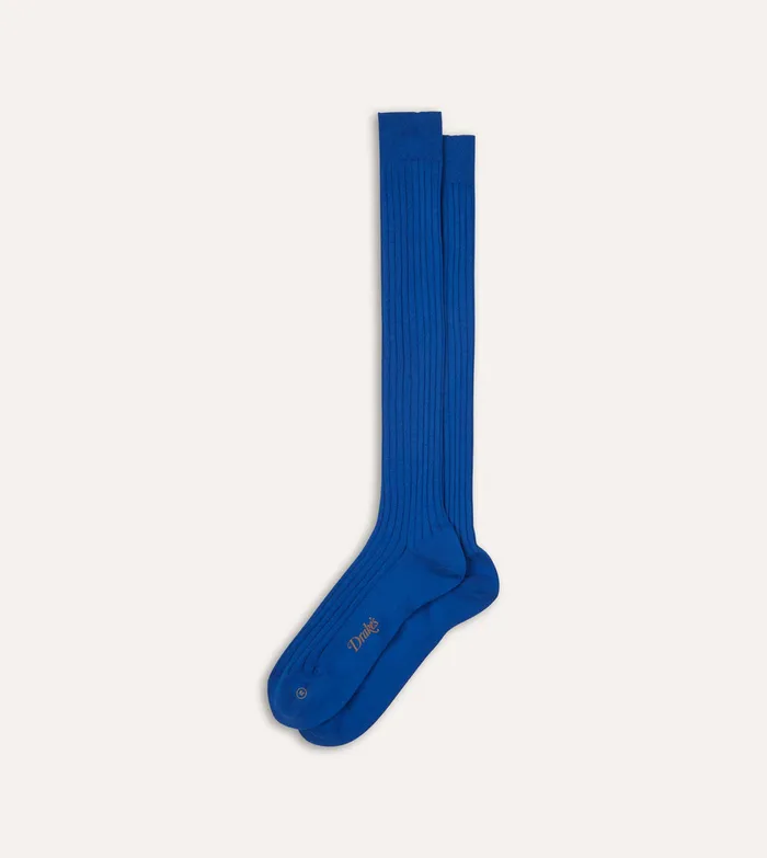 Drake039s Royal Blue Cotton OverTheCalf Socks Men Boxer Shorts and Socks
