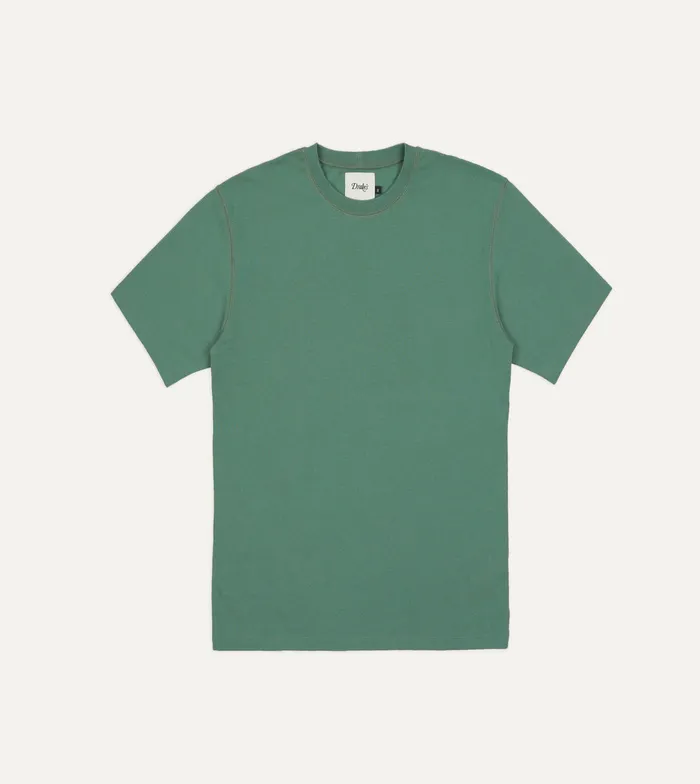 Drake039s Sage Green Cotton Crew Neck Hiking TShirt Men TShirts