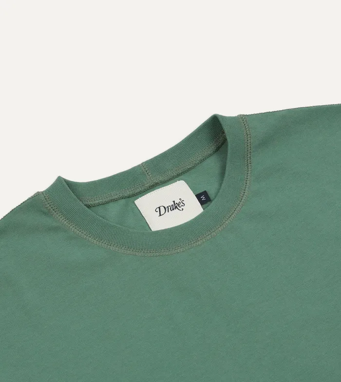 Drake039s Sage Green Cotton Crew Neck Hiking TShirt Men TShirts