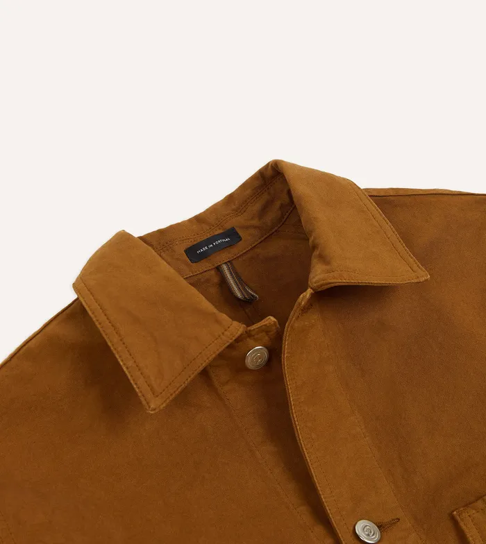 Drake039s Tobacco Cotton Duck Canvas FivePocket Chore Jacket Men Coats and Jackets