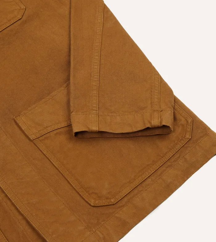 Drake039s Tobacco Cotton Duck Canvas FivePocket Chore Jacket Men Coats and Jackets