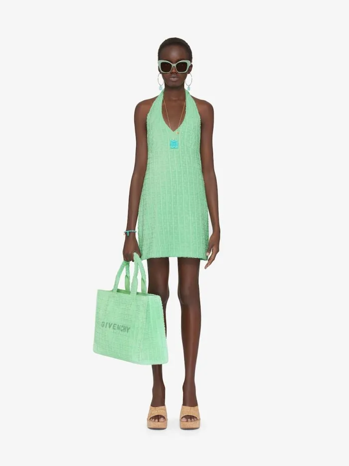Dress In 4g Cotton Towelling Aqua Green Women Givenchy Dresses