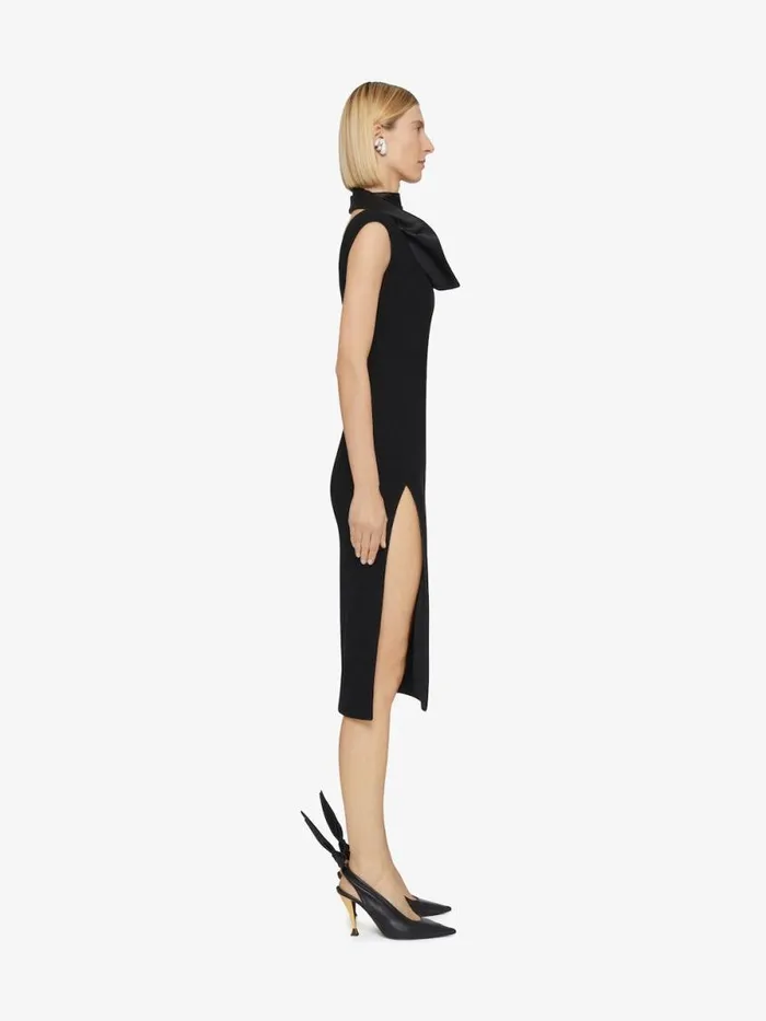 Dress In Wool With Swallow Collar Black Women Givenchy Dresses