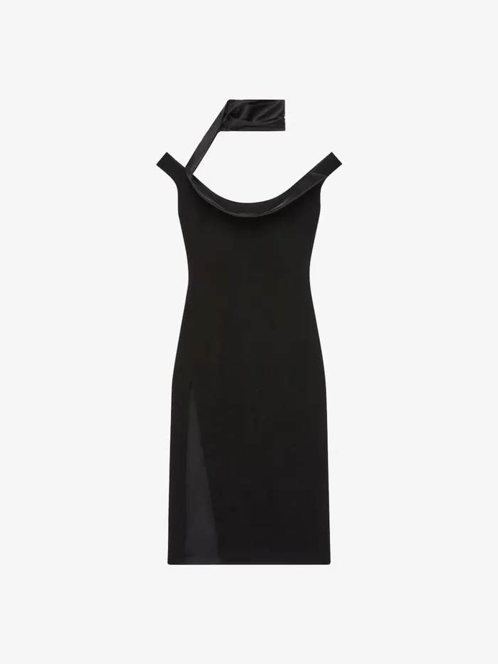 Dress In Wool With Swallow Collar Black Women Givenchy Dresses