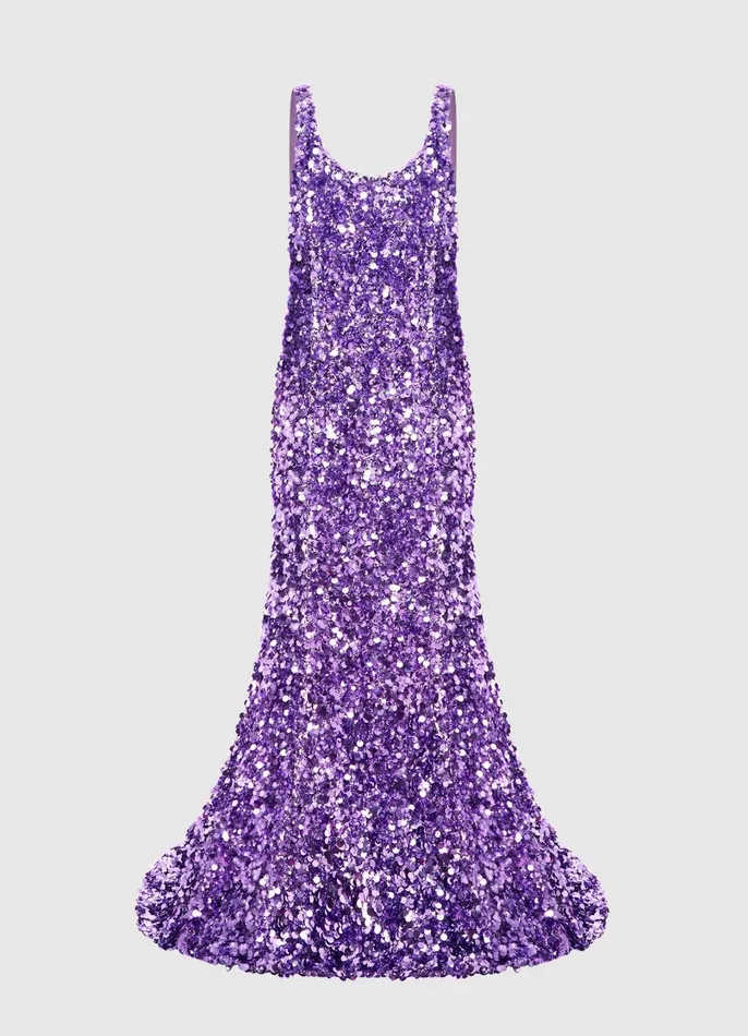 Dresses and Jumpsuits Women LEO LIN Adeline Sequin Low Back Gown 8211 Lavender Dresses and Jumpsuits Women LEO LIN Adeline Sequin Low Back Gown 8211 Lavender