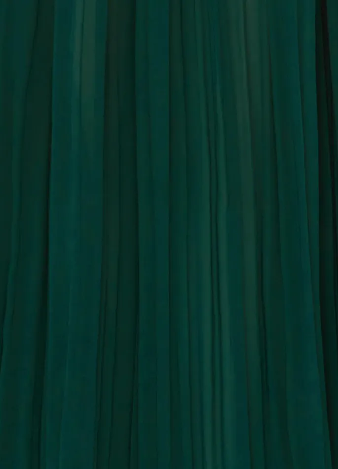 Dresses and Jumpsuits Women LEO LIN Camilla Draped Floor Length Dress 8211 Emerald