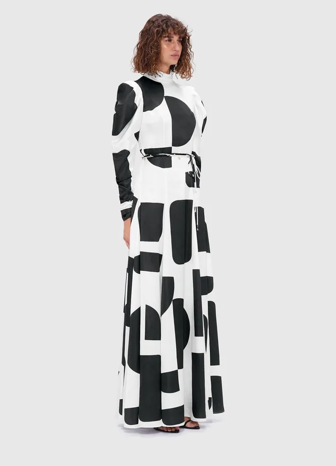 Dresses and Jumpsuits Women LEO LIN Kaleida High Neck Maxi Dress 8211 Geo Print
