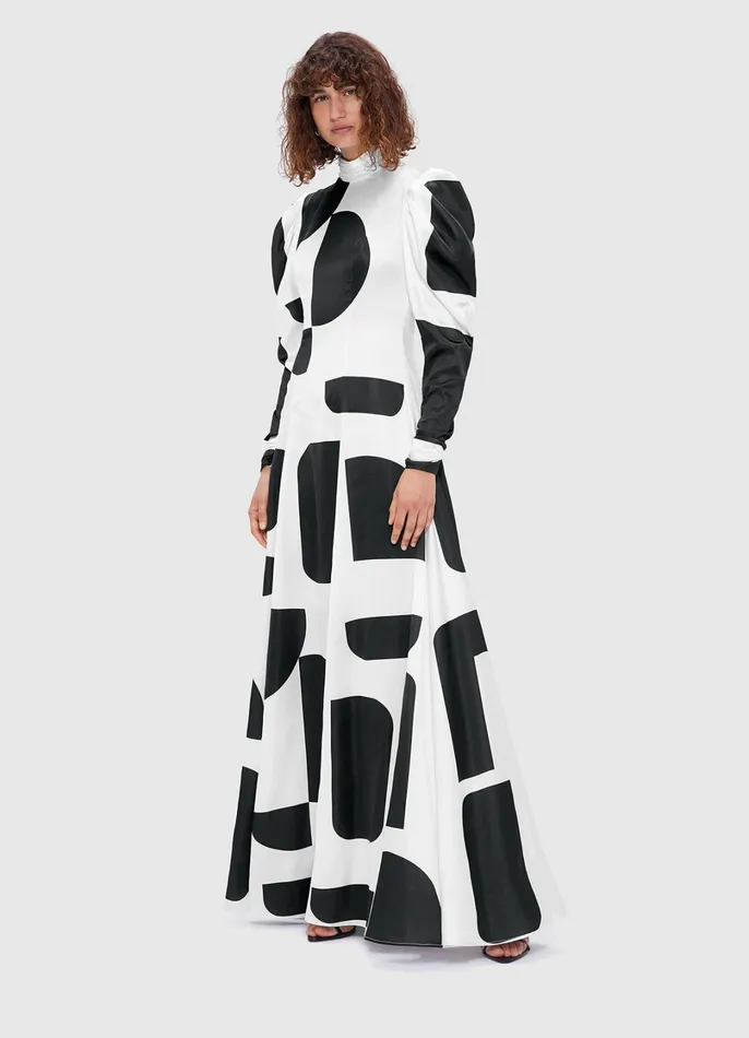 Dresses and Jumpsuits Women LEO LIN Kaleida High Neck Maxi Dress 8211 Geo Print
