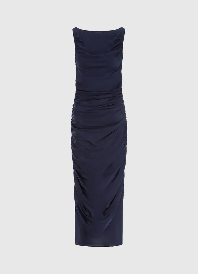 Dresses and Jumpsuits Women LEO LIN Laura Midi Dress 8211 Oxford Blue
