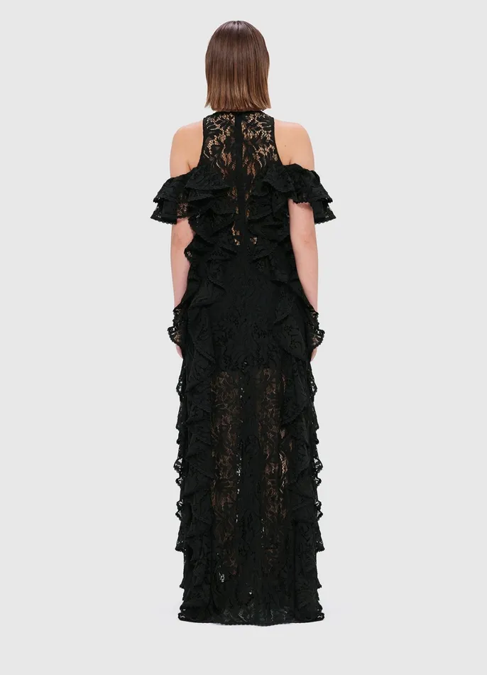 Dresses and Jumpsuits Women LEO LIN Lori Lace Maxi Dress 8211 Ebony