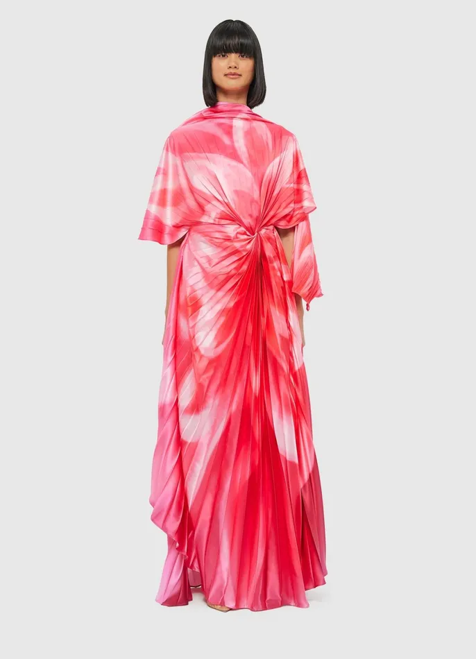 Dresses and Jumpsuits Women LEO LIN Marissa Pleated Draped Dress 8211 Prism Print