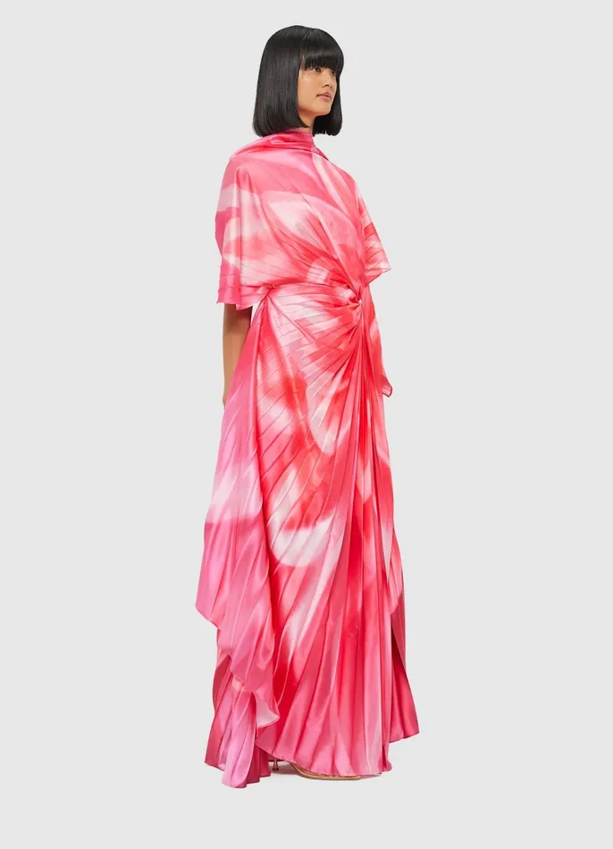 Dresses and Jumpsuits Women LEO LIN Marissa Pleated Draped Dress 8211 Prism Print
