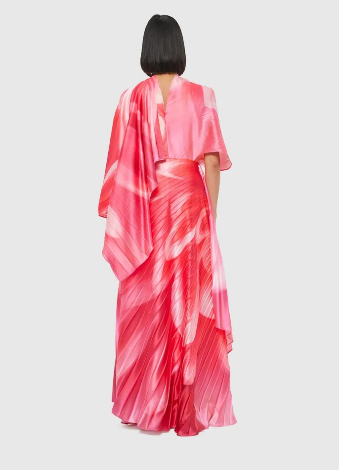 Dresses and Jumpsuits Women LEO LIN Marissa Pleated Draped Dress 8211 Prism Print