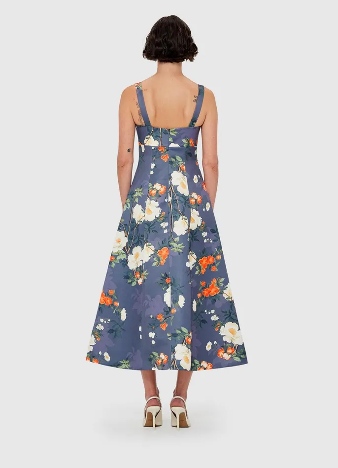 Dresses and Jumpsuits Women LEO LIN Odette Midi Dress 8211 Pear Blossom Print