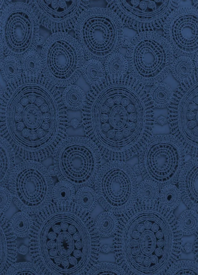 Dresses and Jumpsuits Women LEO LIN Serena Crochet Midi Dress 8211 Navy
