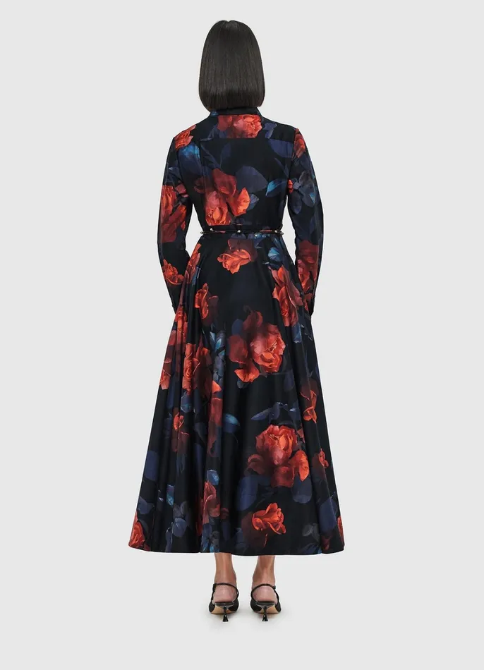 Dresses and Jumpsuits Women LEO LIN Zara Shirt Midi Dress 8211 Rose Print