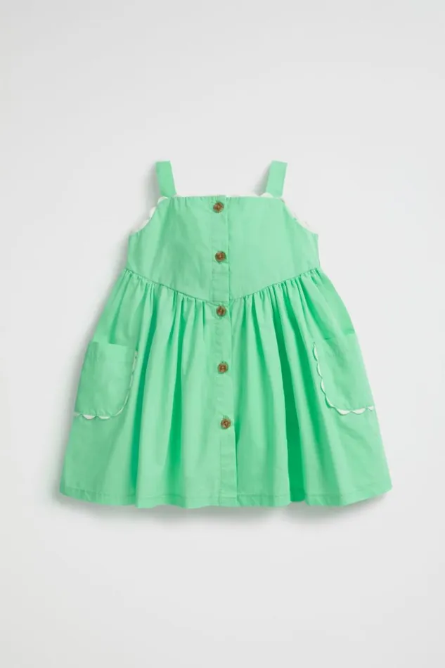 Dresses Baby Seed Heritage Ricrac Trim Dress Pine Lime