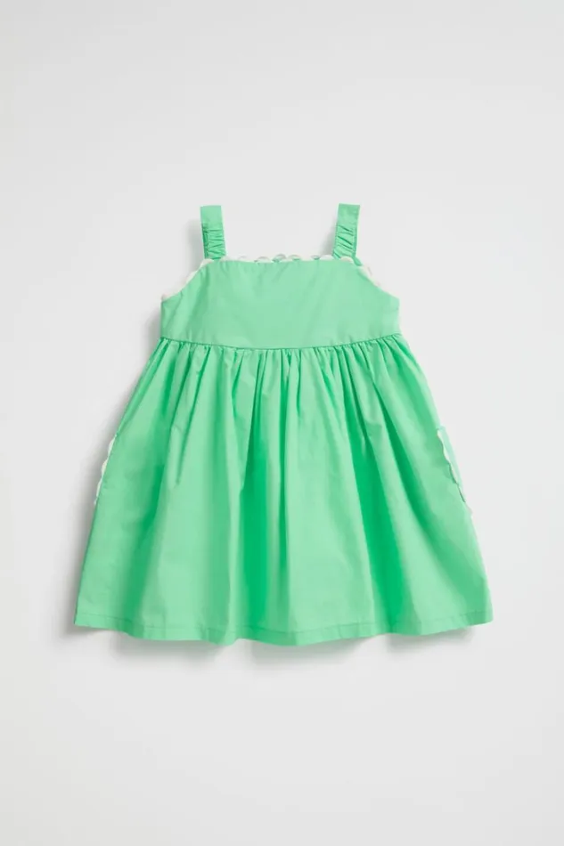 Dresses Baby Seed Heritage Ricrac Trim Dress Pine Lime