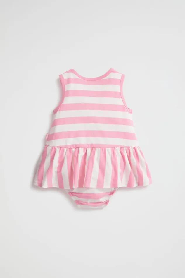 Dresses Baby Seed Heritage Stripe Tank Romper Candy Pink