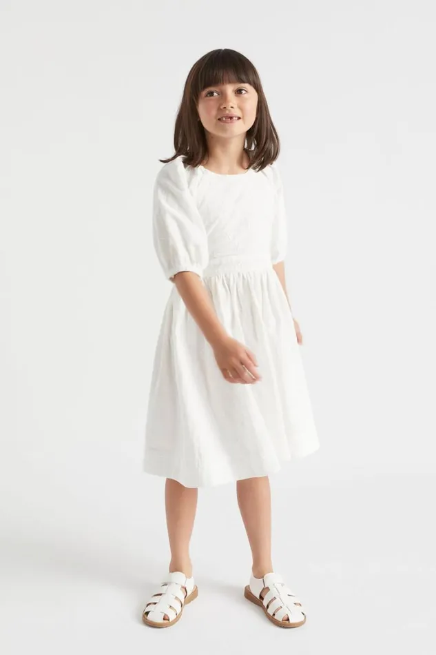 Dresses Girl Seed Heritage Embroidered Dress Vintage White