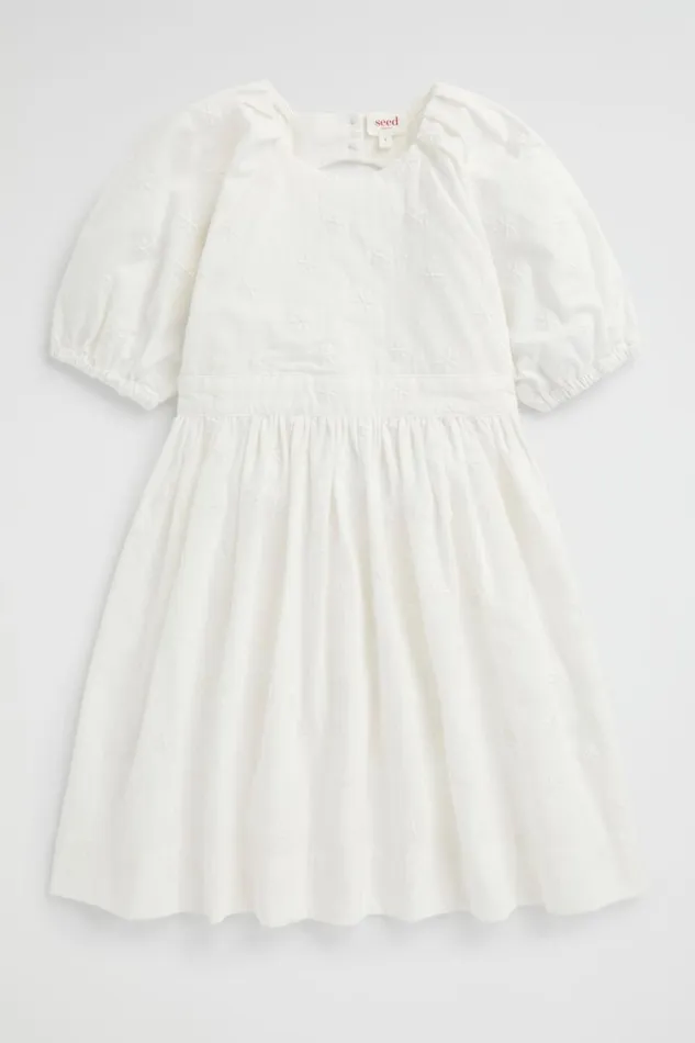 Dresses Girl Seed Heritage Embroidered Dress Vintage White