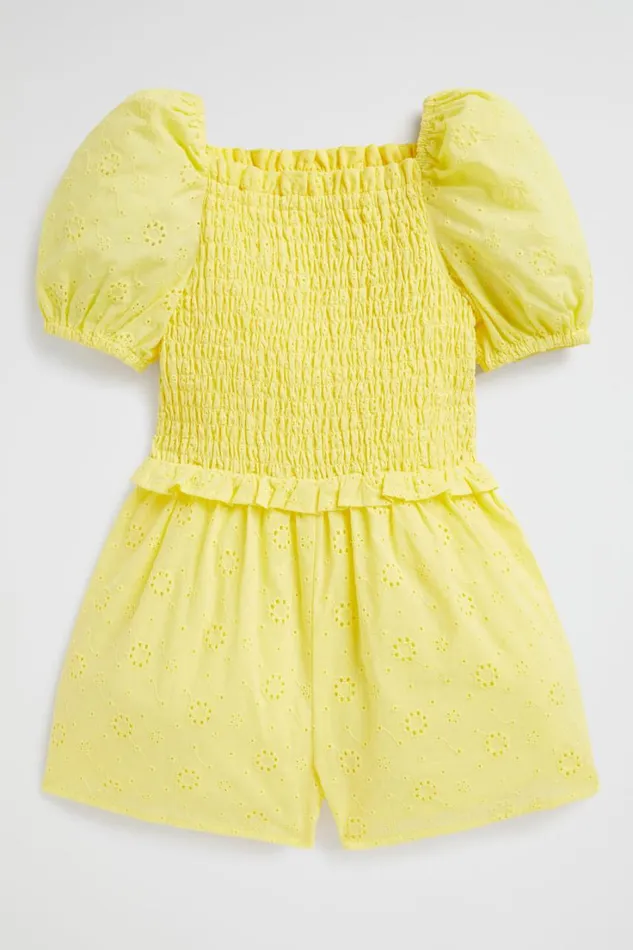 Dresses Girl Seed Heritage Floral Openwork Playsuit Sunshine