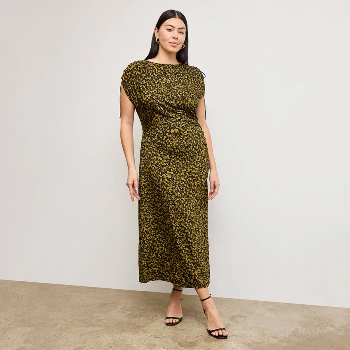 Dresses The Aisling Slinky Dress 8211 Printed Jersey Bloom Print 8211 M M LaFleur Women