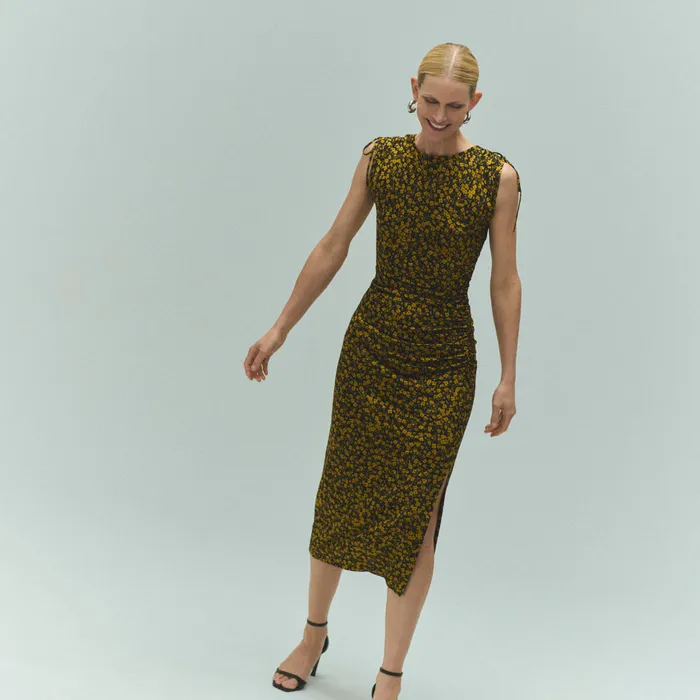 Dresses The Aisling Slinky Dress 8211 Printed Jersey Bloom Print 8211 M M LaFleur Women