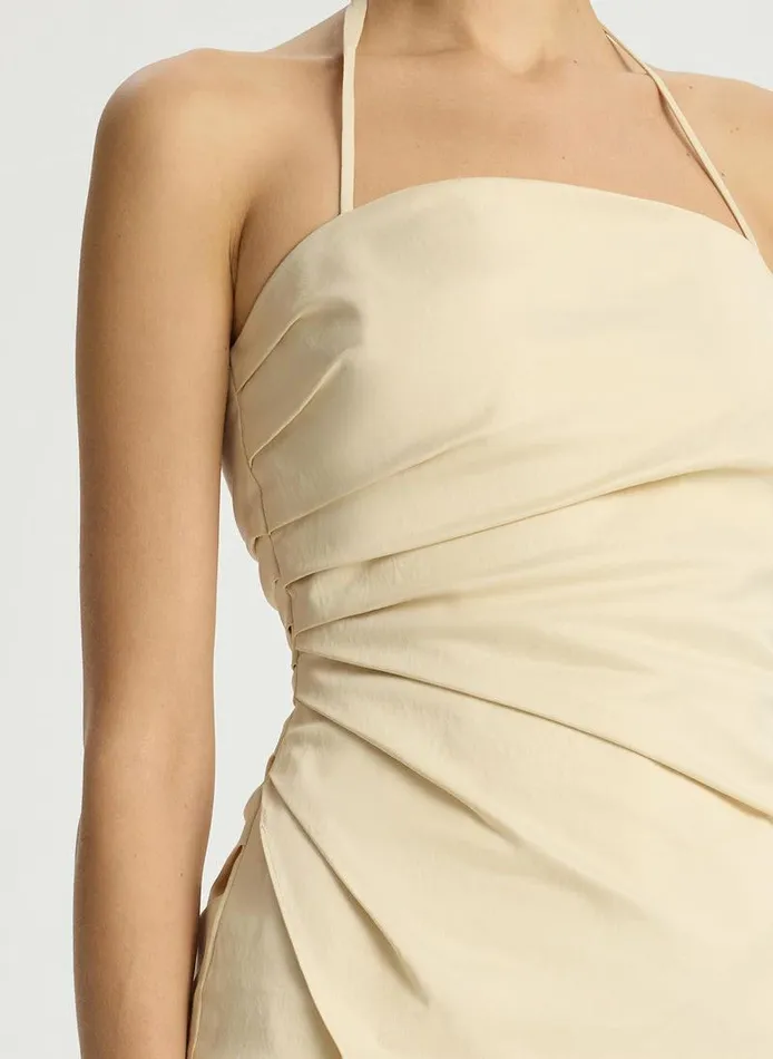 Dresses Women ALC Charlotte Sateen Halter Top Beige Dresses Women ALC Charlotte Sateen Halter Top Beige