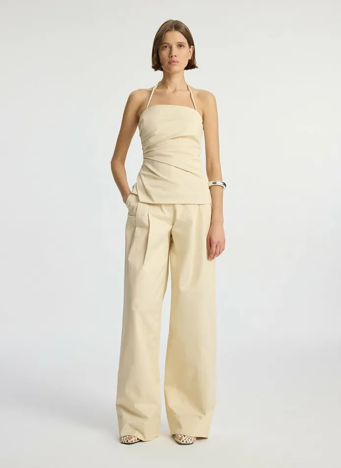 Dresses Women ALC Charlotte Sateen Halter Top Beige Dresses Women ALC Charlotte Sateen Halter Top Beige
