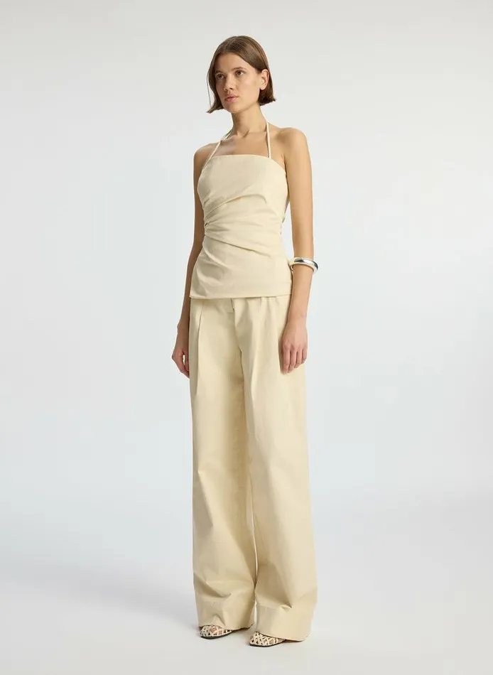 Dresses Women ALC Charlotte Sateen Halter Top Beige Dresses Women ALC Charlotte Sateen Halter Top Beige