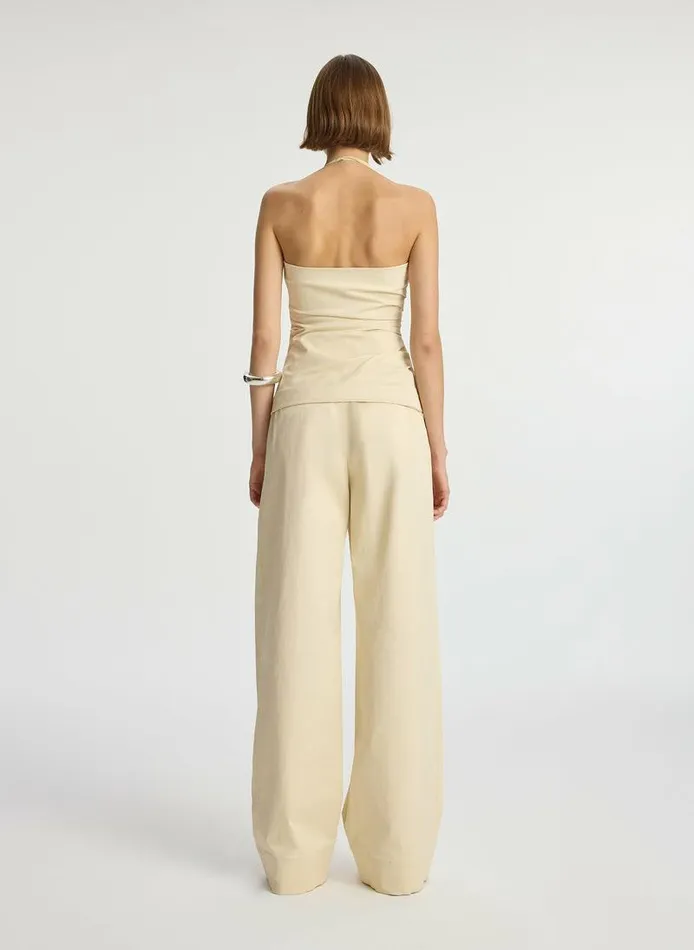 Dresses Women ALC Charlotte Sateen Halter Top Beige Dresses Women ALC Charlotte Sateen Halter Top Beige