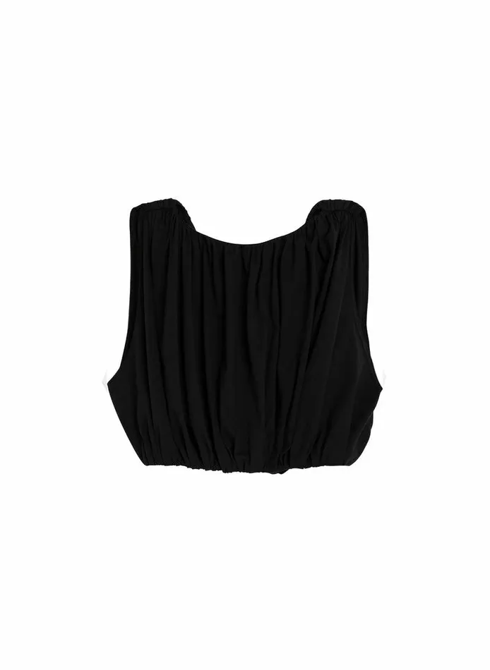 Dresses Women ALC Nell Cropped Cotton Jersey Tee Black Dresses Women ALC Nell Cropped Cotton Jersey Tee Black