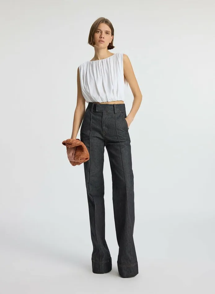 Dresses Women ALC Nell Cropped Cotton Jersey Tee White