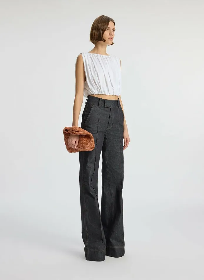 Dresses Women ALC Nell Cropped Cotton Jersey Tee White Dresses Women ALC Nell Cropped Cotton Jersey Tee White