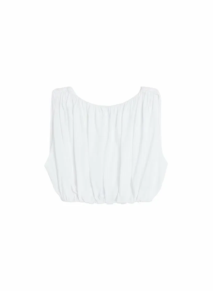 Dresses Women ALC Nell Cropped Cotton Jersey Tee White Dresses Women ALC Nell Cropped Cotton Jersey Tee White