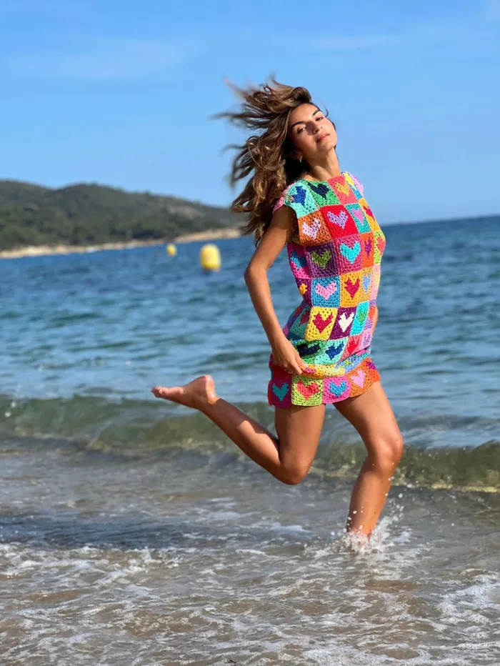 Dresses Women Rose Carmine DRESS NO SLEEVES MON COEUR MULTICOLORE